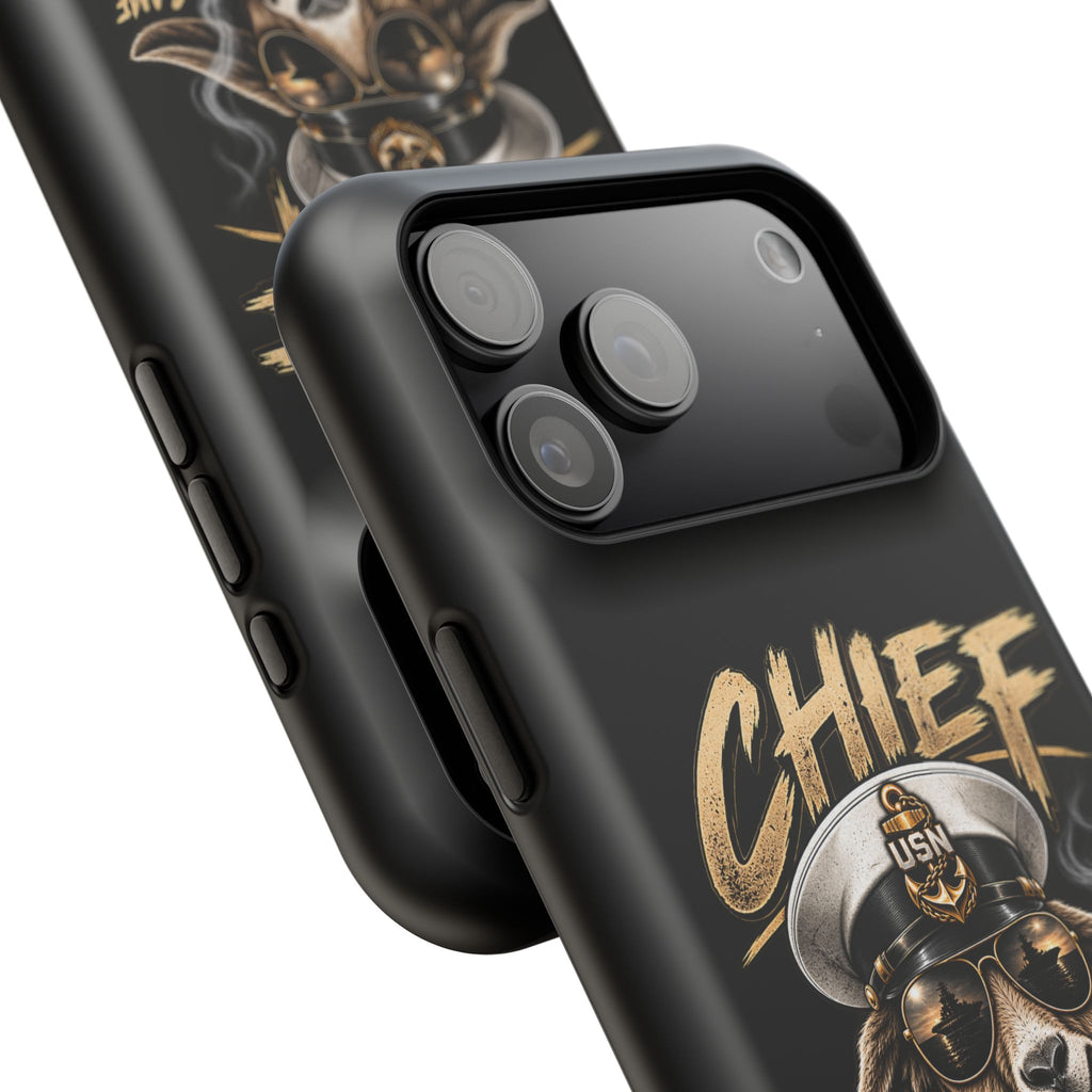 Phone Case — 'Chief' Goat Pilot Design, Magnetic Impact-Resistant Case