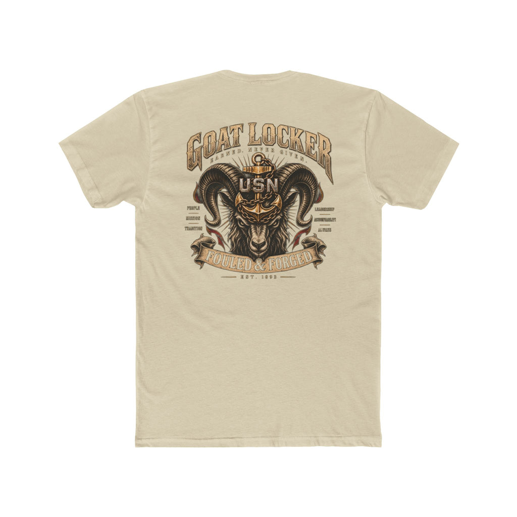 Goat Locker USN T-Shirt — Navy Devil Ram Graphic "Goat Locker" Tee
