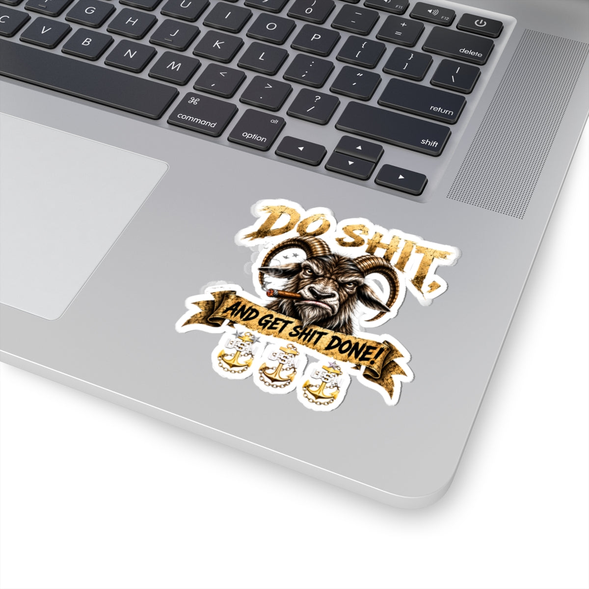 Sticker — 'Do Shit and Get Shit Done' Goat Motivational Kiss-Cut Sticker