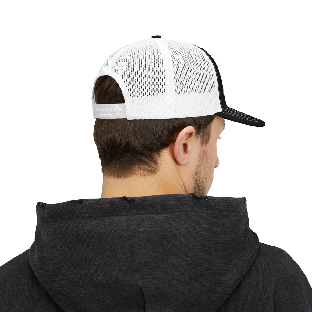 Fouled & Forged Anchor Trucker Cap — 'Faster, Never Given' Vintage Nautical Snapback