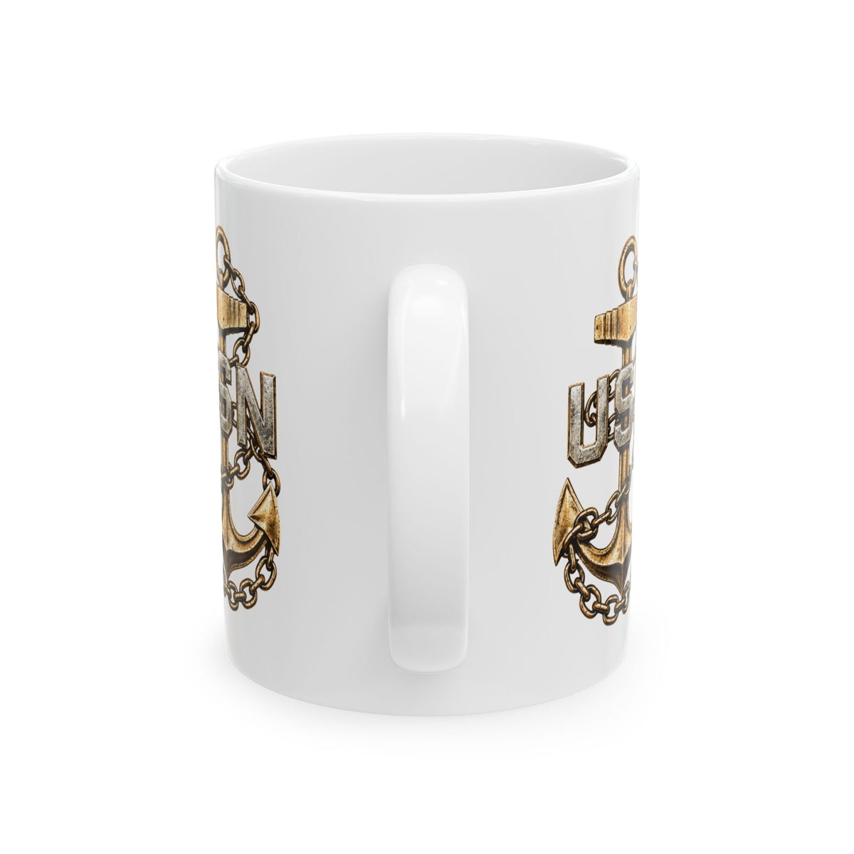 USN Coffee Mug — "Caffeine Ranks Higher" Military Navy Ceramic Mug (11oz/15oz)