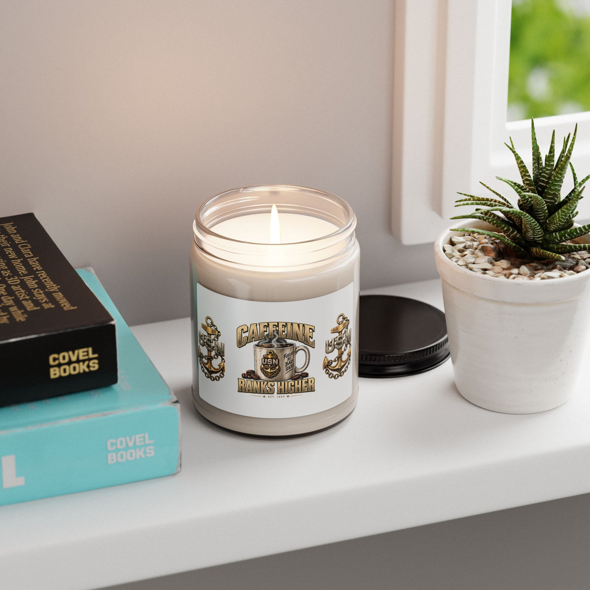 USN Caffeine Ranks Higher - 9oz Scented Soy Candle