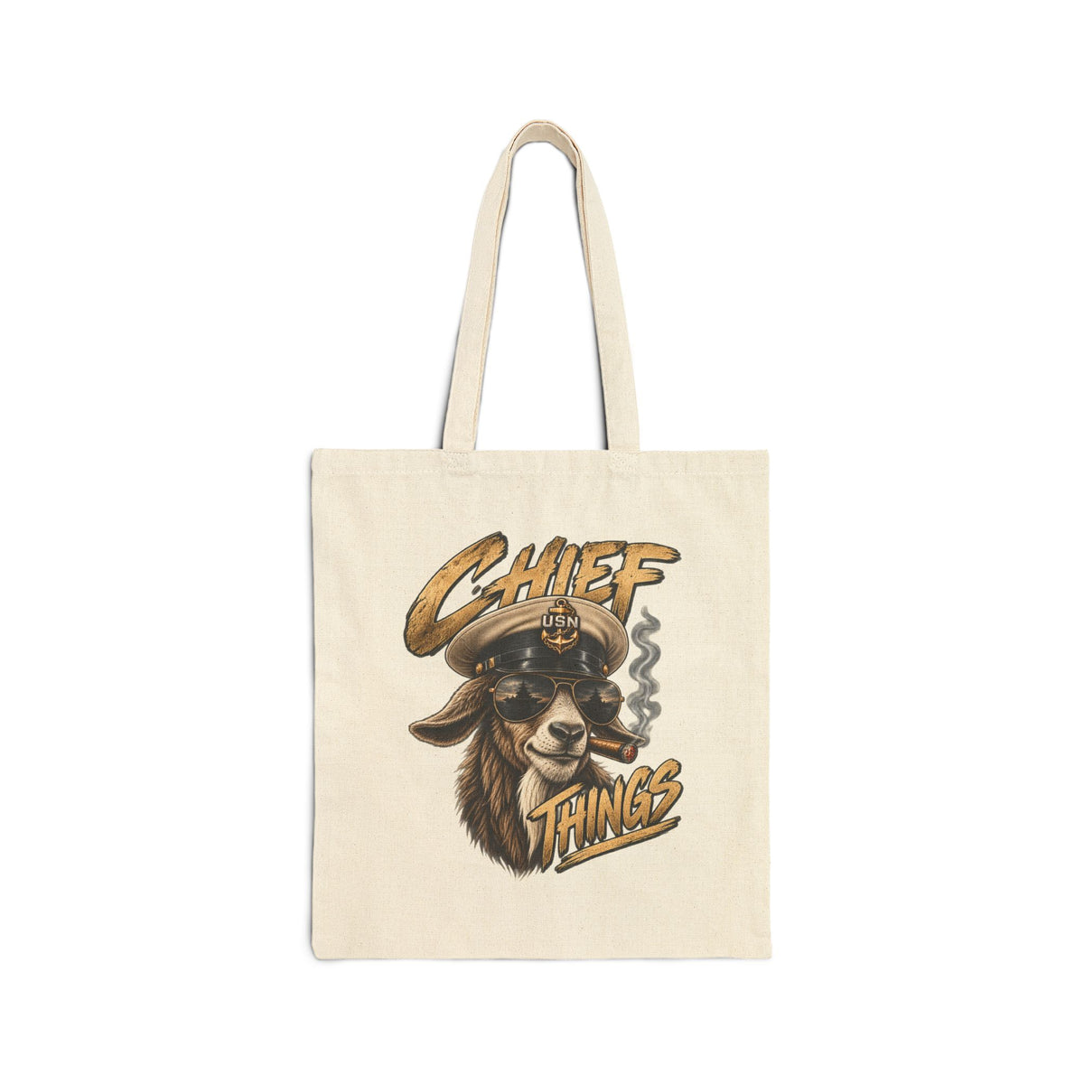 Nautical Anchor Canvas Tote — Captain’s Wheel & Anchors Cotton Beach Bag