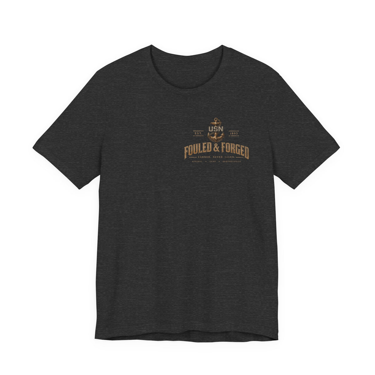 USN Chiefs T-Shirt — "Calm Seas Don't Forge Chiefs" Navy Veteran Tee