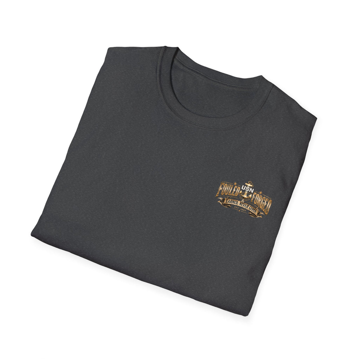 USN Chief Anchor T-Shirt — "Genuine" Navy Chiefs Veteran Tee