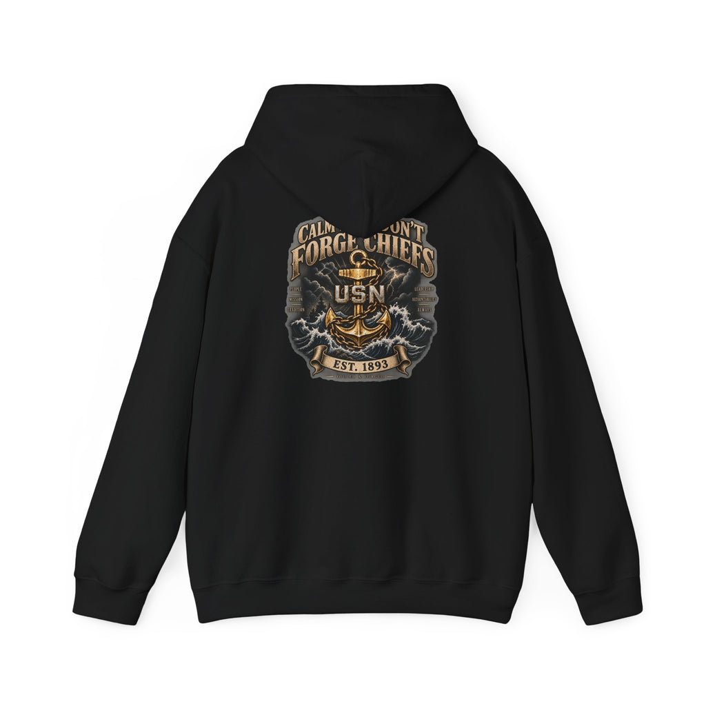Navy Chief USN Hoodie — "Calm Don’t Forget Chiefs" Veteran Tribute Sweatshirt