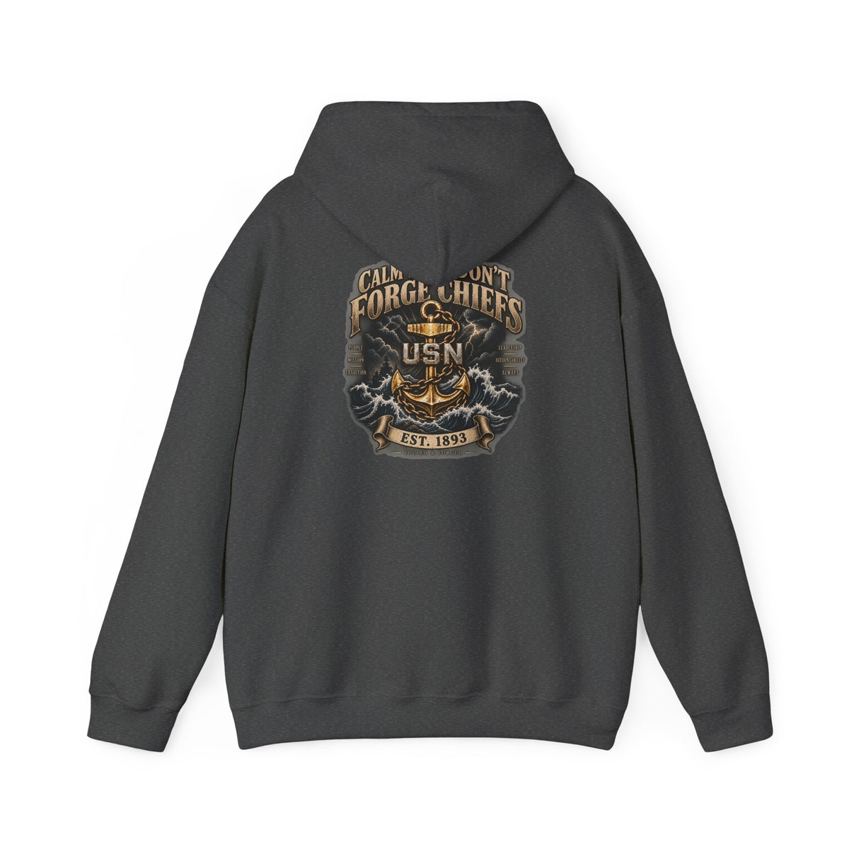 Navy Chief USN Hoodie — "Calm Don’t Forget Chiefs" Veteran Tribute Sweatshirt