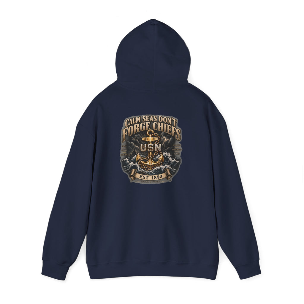 Navy Chief USN Hoodie — "Calm Don’t Forget Chiefs" Veteran Tribute Sweatshirt