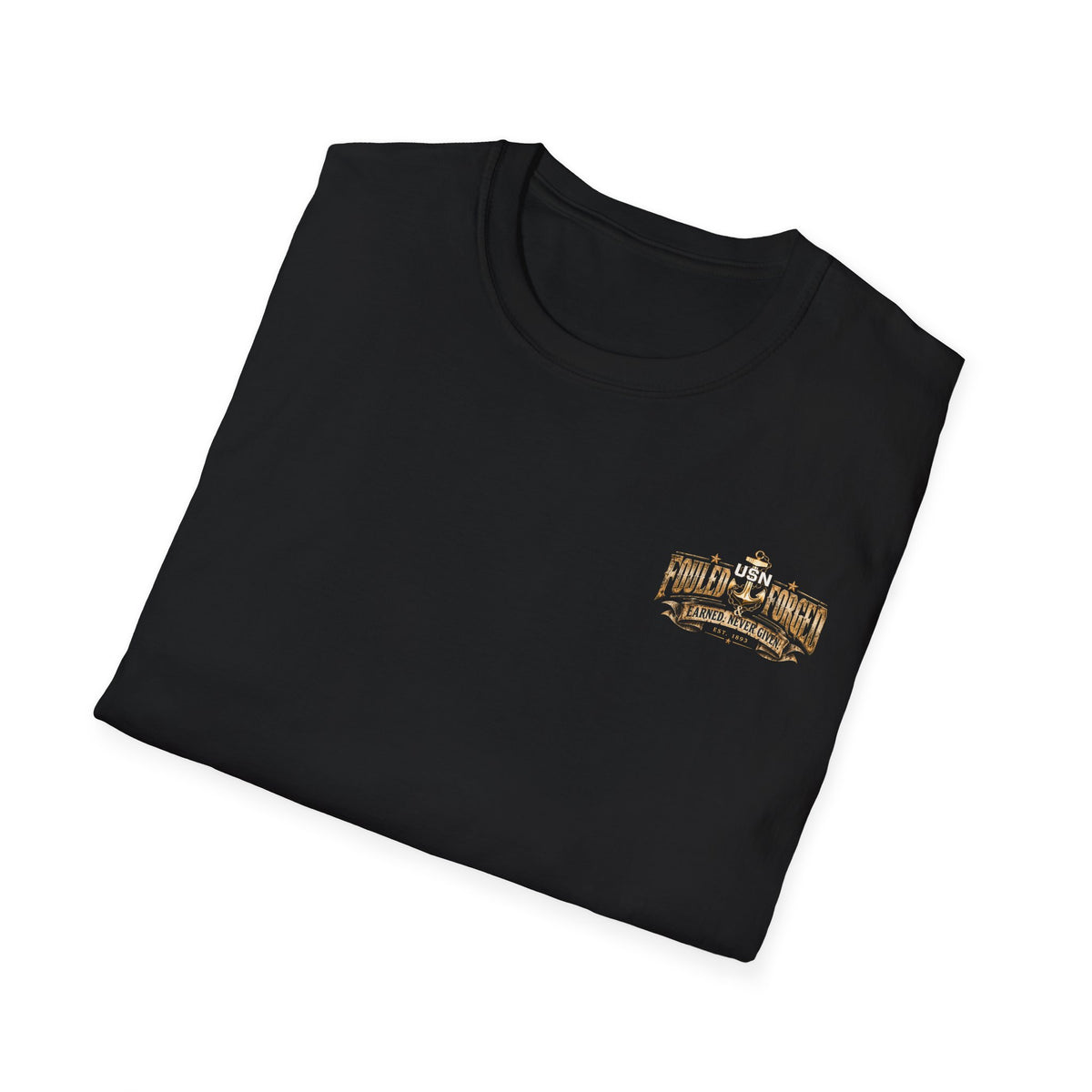 USN Chief Anchor T-Shirt — "Genuine" Navy Chiefs Veteran Tee