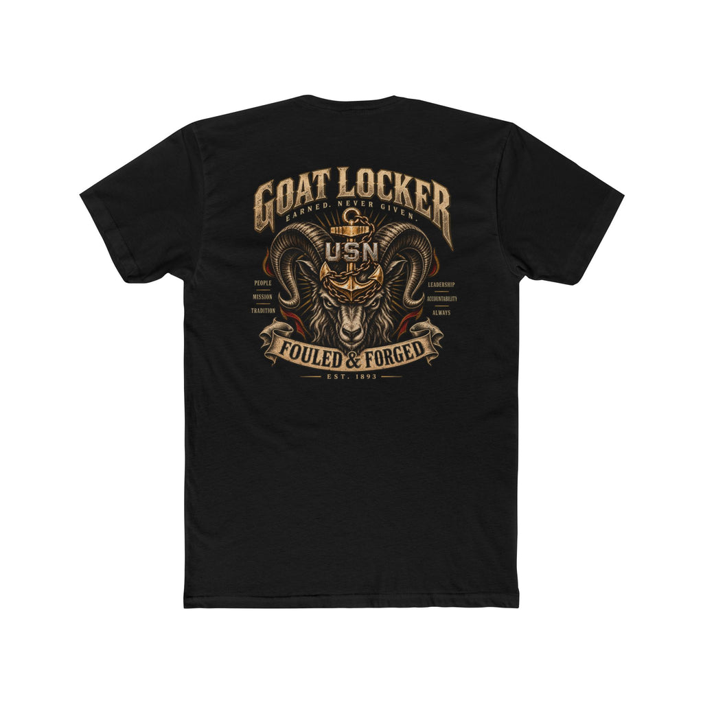 Goat Locker USN T-Shirt — Navy Devil Ram Graphic "Goat Locker" Tee