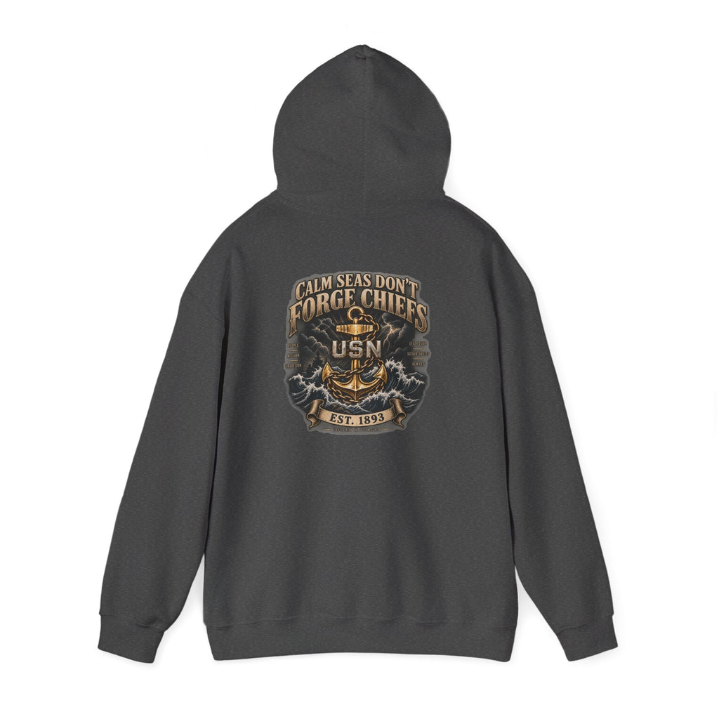 Navy Chief USN Hoodie — "Calm Don’t Forget Chiefs" Veteran Tribute Sweatshirt