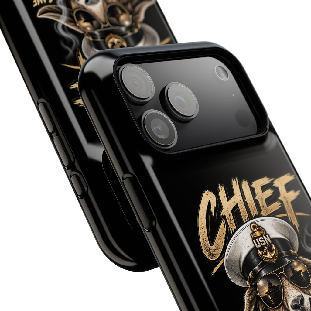 Phone Case — 'Chief' Goat Pilot Design, Magnetic Impact-Resistant Case