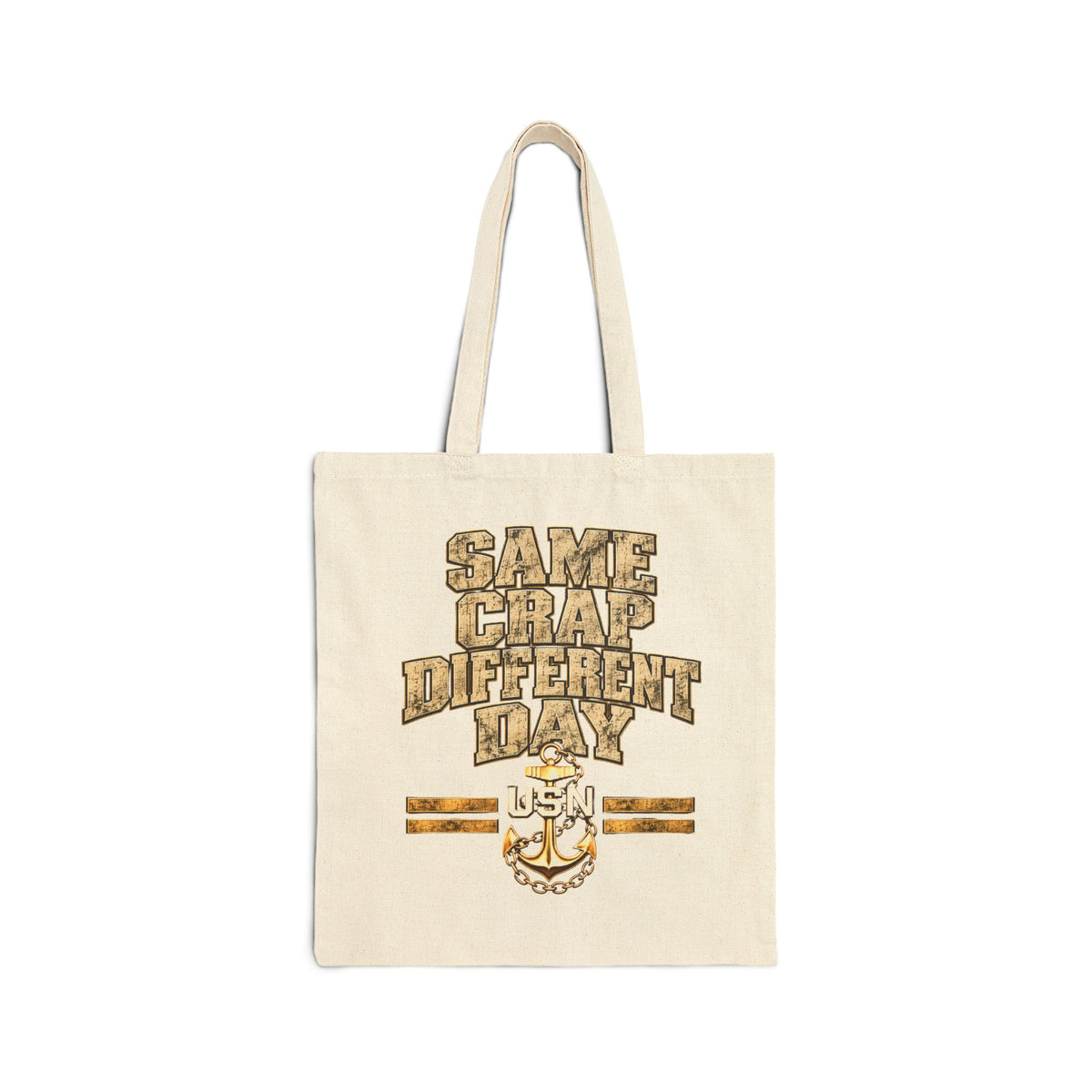 Nautical Anchor Canvas Tote — Captain’s Wheel & Anchors Cotton Beach Bag