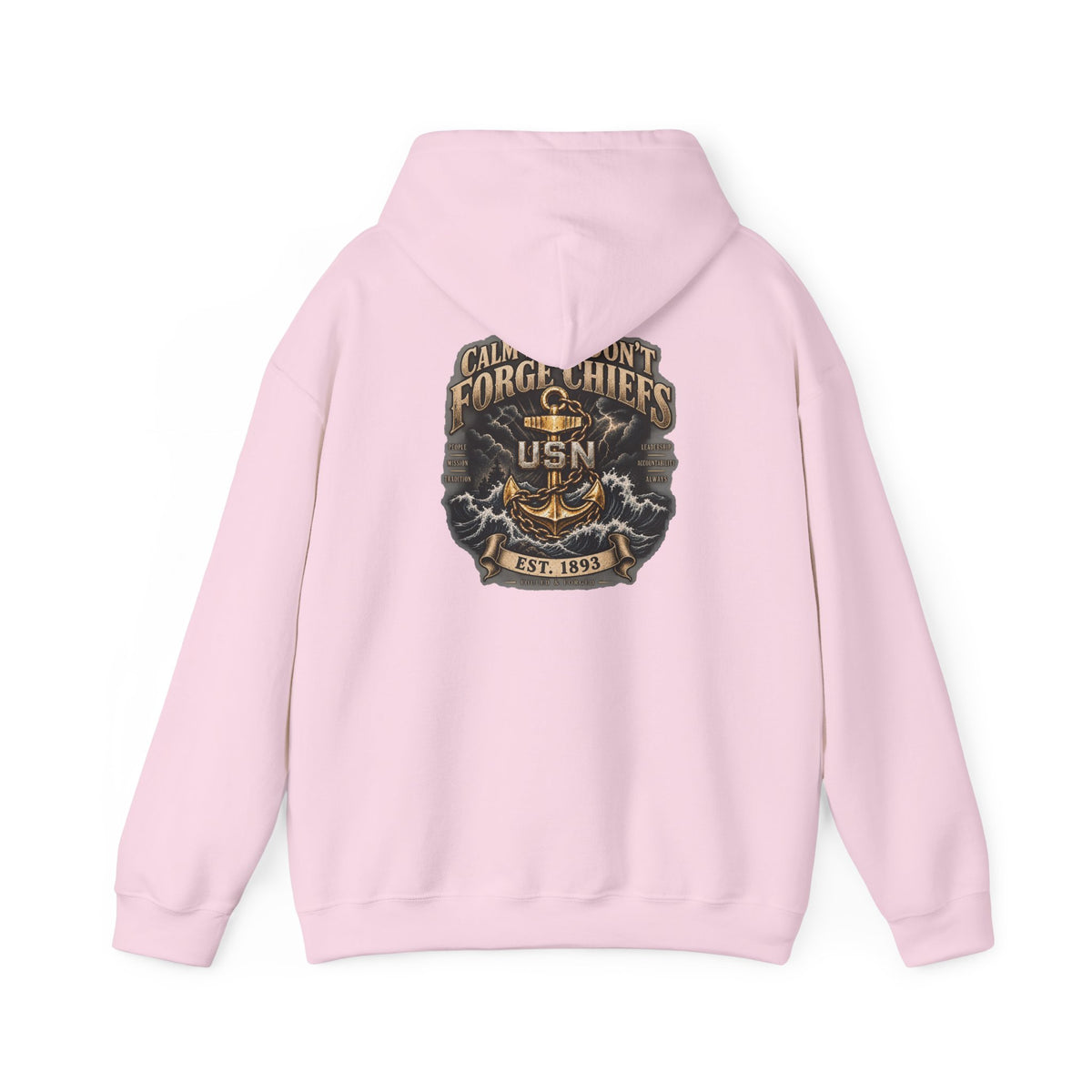 Navy Chief USN Hoodie — "Calm Don’t Forget Chiefs" Veteran Tribute Sweatshirt