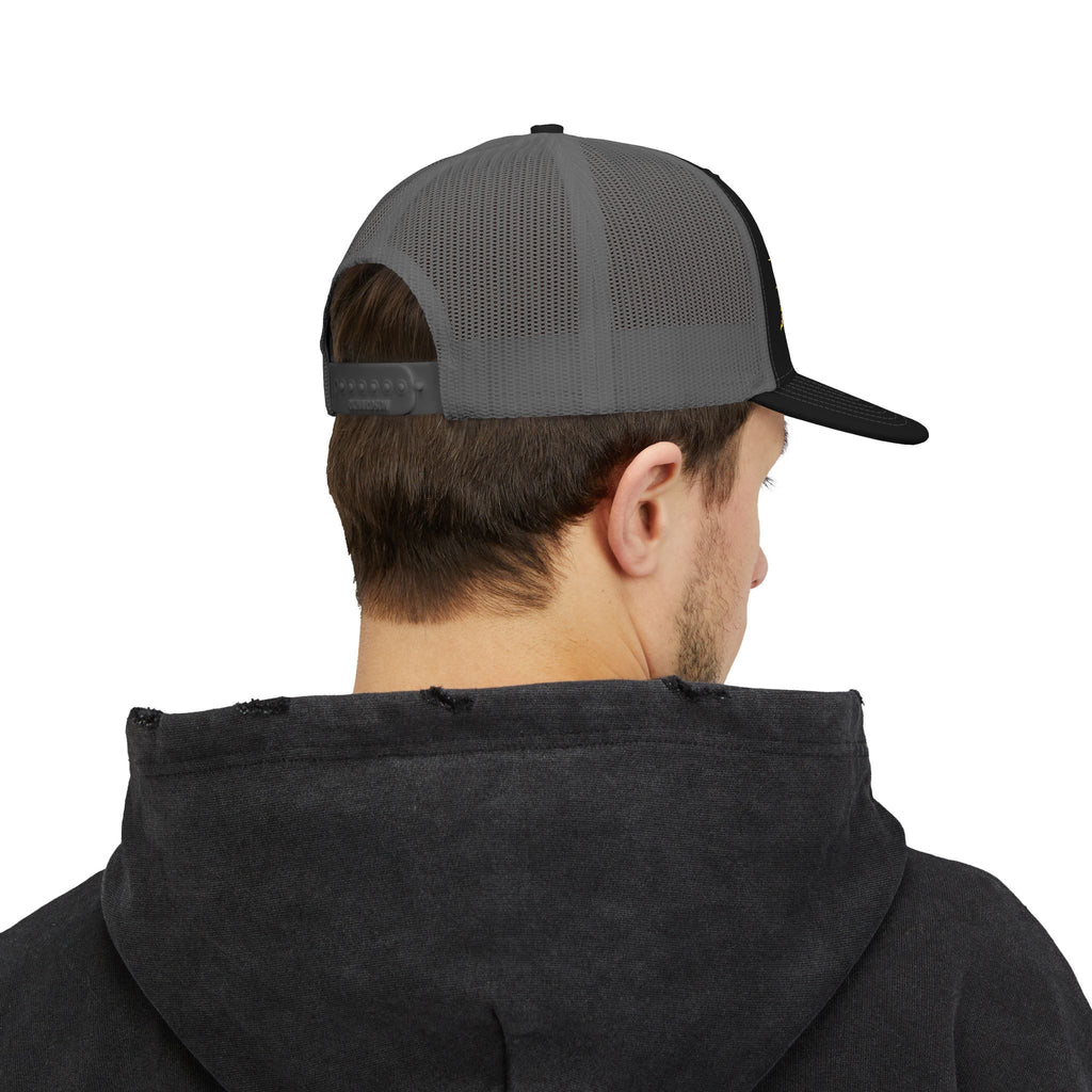 Fouled & Forged Anchor Trucker Cap — 'Faster, Never Given' Vintage Nautical Snapback