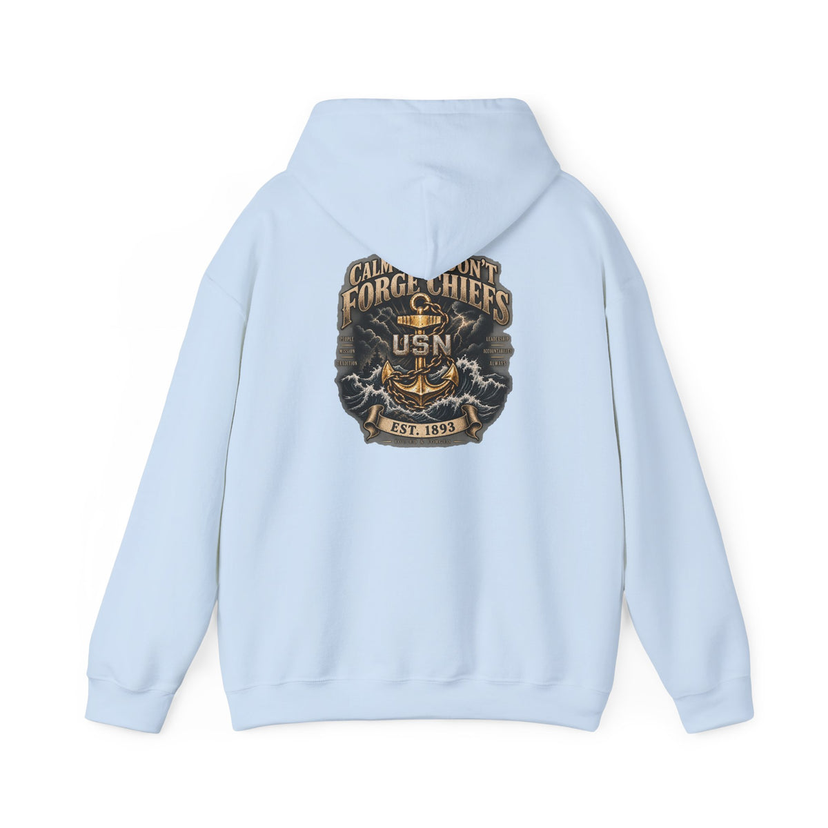Navy Chief USN Hoodie — "Calm Don’t Forget Chiefs" Veteran Tribute Sweatshirt
