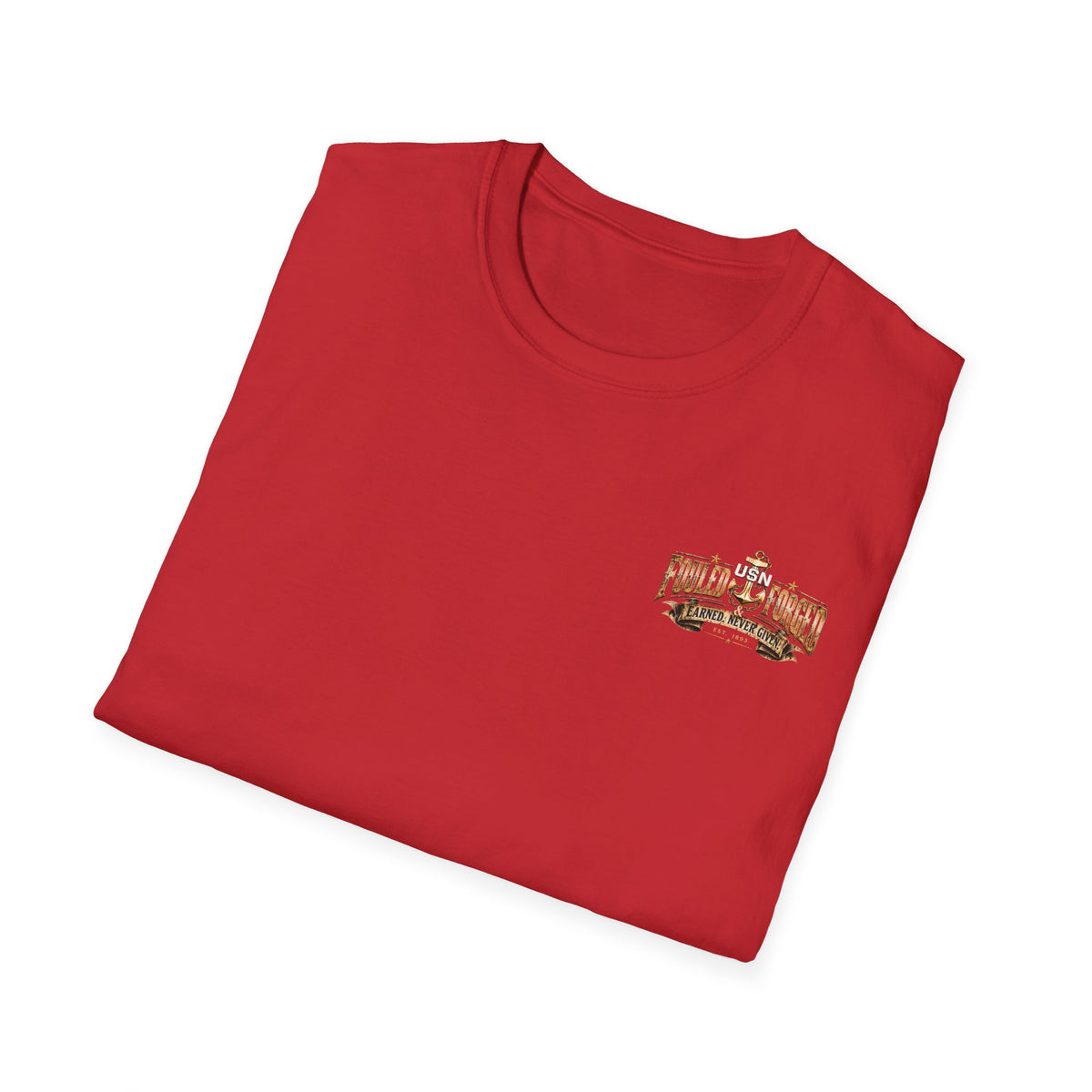 USN Chief Anchor T-Shirt — "Genuine" Navy Chiefs Veteran Tee