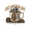 Kiss-Cut Stickers - "Just Another Day in the Goat Locker" USN Coffee Mug Design