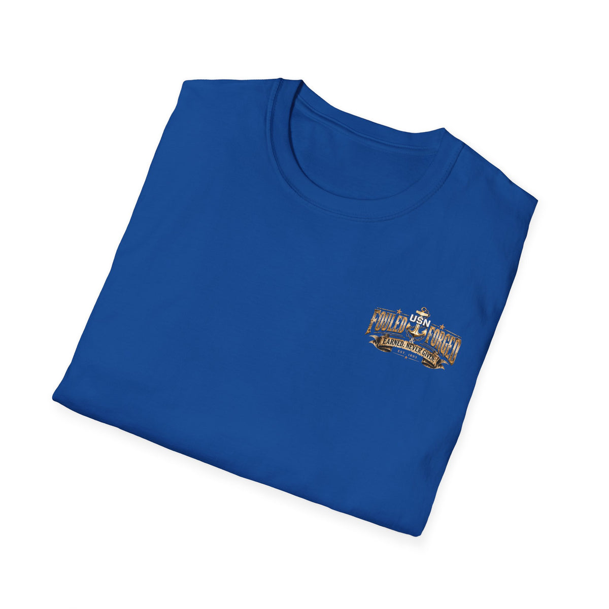 USN Chief Anchor T-Shirt — "Genuine" Navy Chiefs Veteran Tee