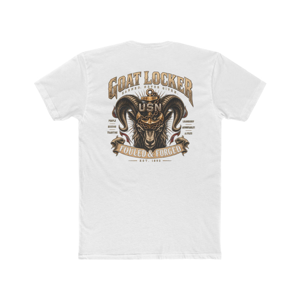 Goat Locker USN T-Shirt — Navy Devil Ram Graphic "Goat Locker" Tee