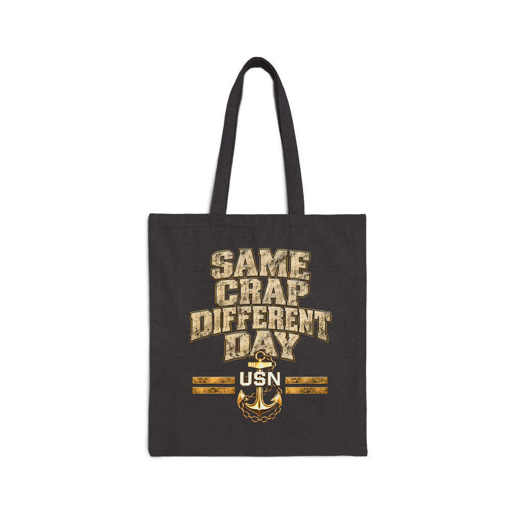Nautical Anchor Canvas Tote — Captain’s Wheel & Anchors Cotton Beach Bag