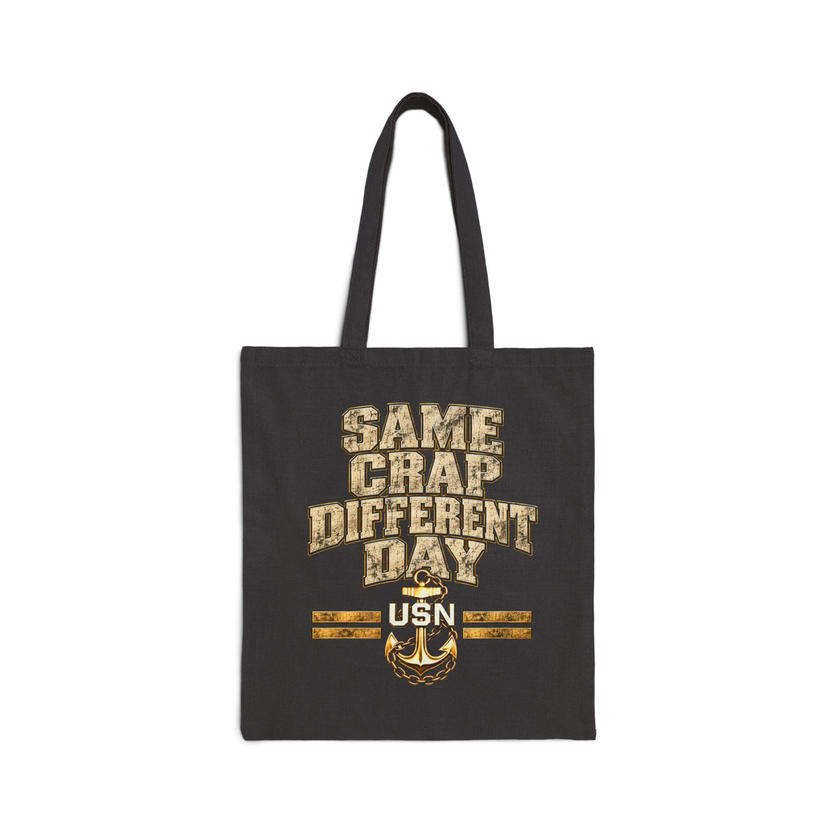 Nautical Anchor Canvas Tote — Captain’s Wheel & Anchors Cotton Beach Bag