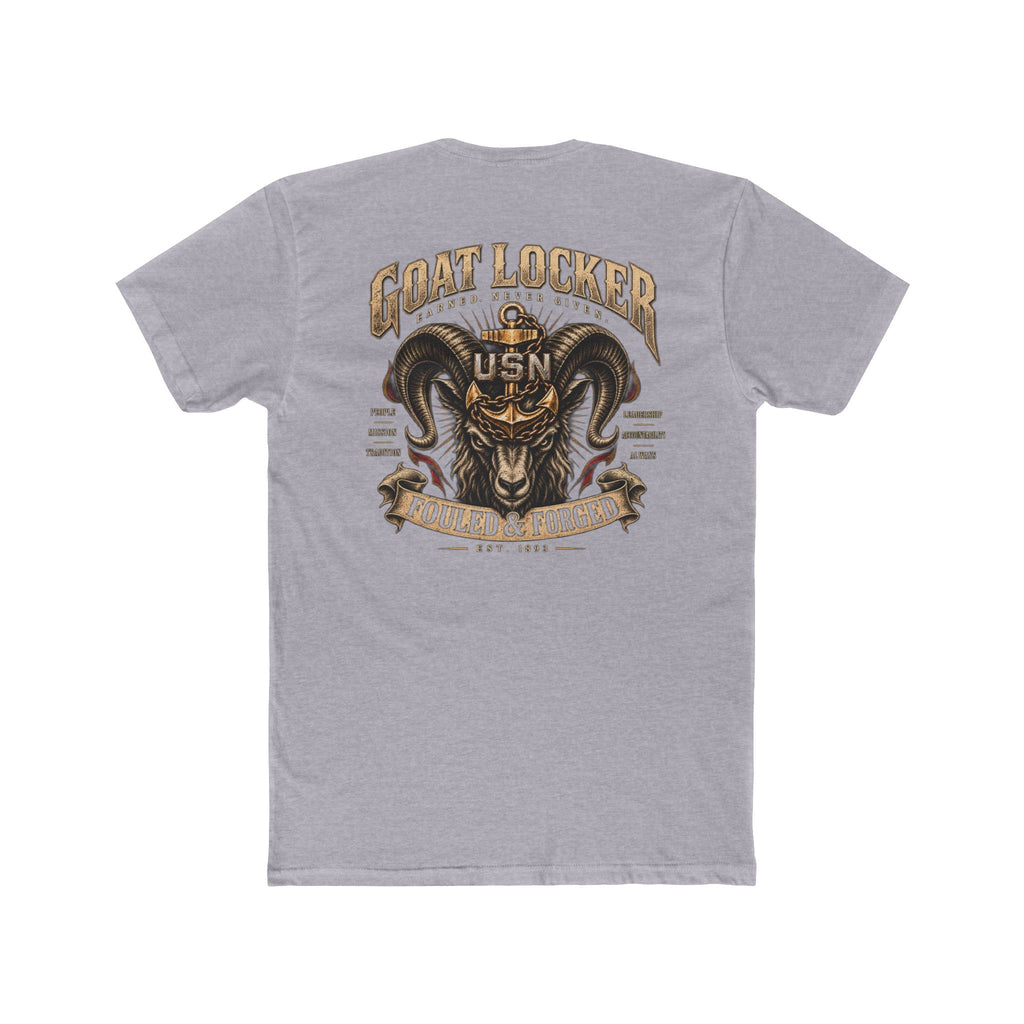 Goat Locker USN T-Shirt — Navy Devil Ram Graphic "Goat Locker" Tee