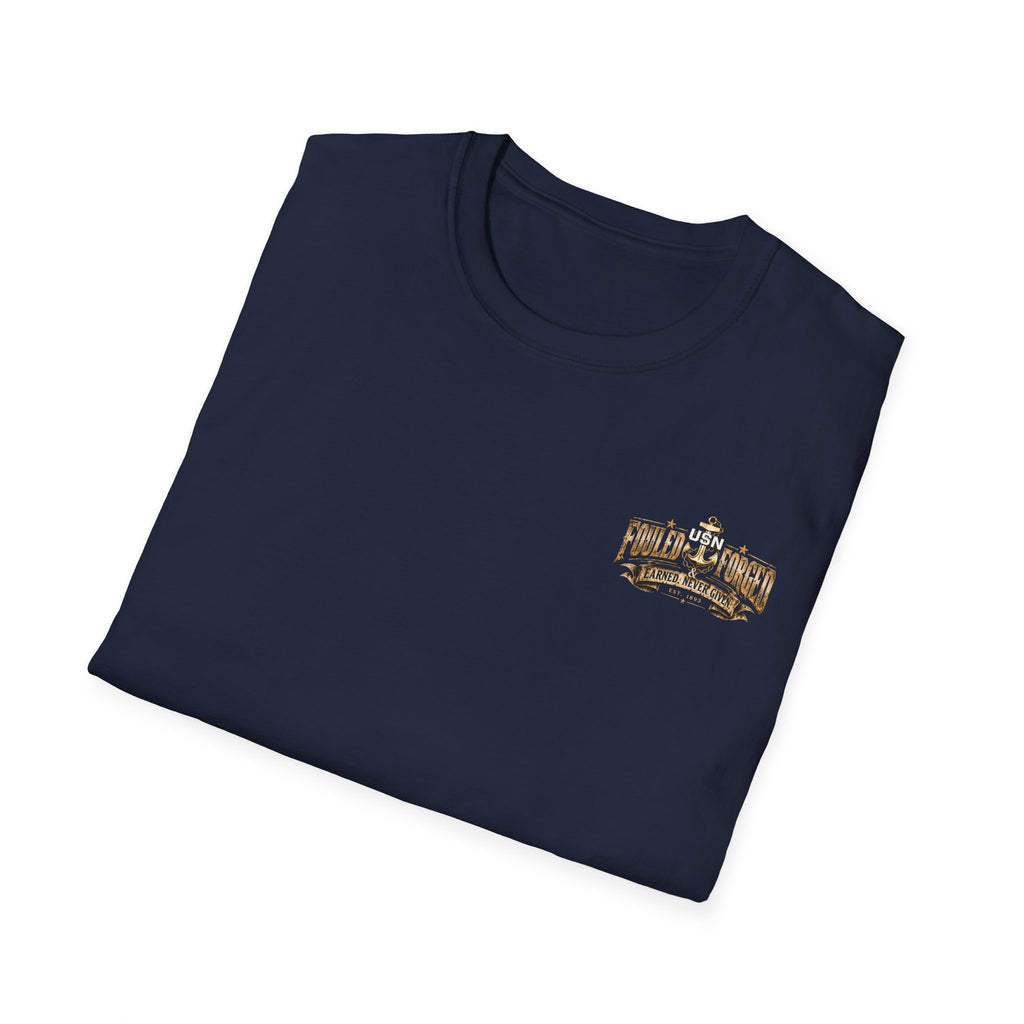 USN Chief Anchor T-Shirt — "Genuine" Navy Chiefs Veteran Tee